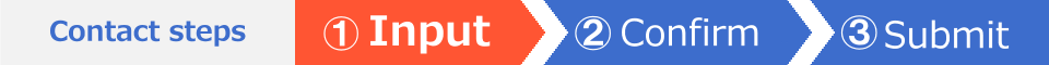 A progress of inputting you contact information